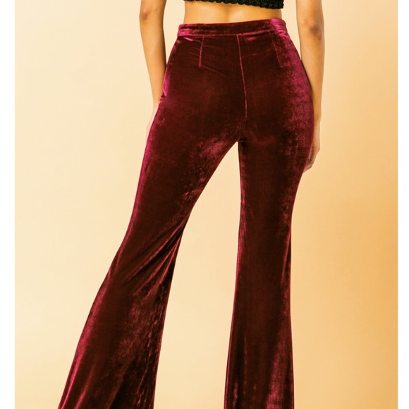 Flying Tomato Wine Velvet Pants - Picture 1 of 4